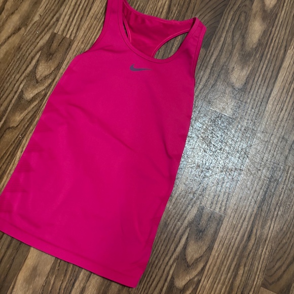 Nike Dri Fit * Woman Training Racerback Tank Top HI Rez Pink * Size Small. - Picture 2 of 10
